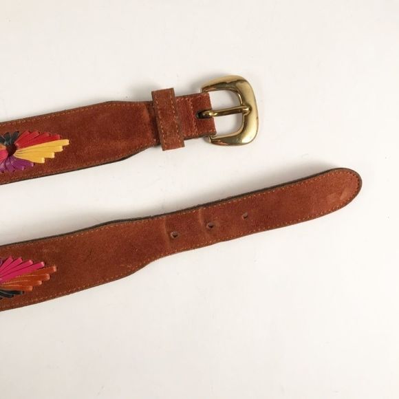 Vintage Brown Belt with Multicolor Embroidery main image 4